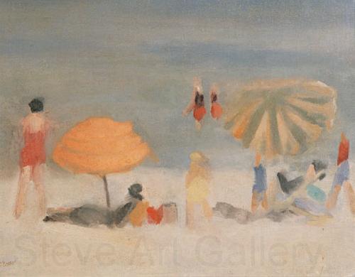 Clarice Beckett Beach Scene Spain oil painting art
